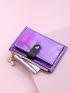 Holographic Flower & Faux Pearl Charm Card Holder