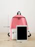 4pcs Two Tone Functional Backpack Set