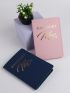 2pcs Metallic Letter Graphic Passport Cases