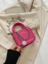 Mini Neon Pink Disc Decor Chain Square Bag