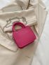 Mini Neon Pink Disc Decor Chain Square Bag