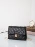 Geometric Quilted Chain Square Bag