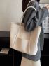 Crocodile Embossed Shoulder Tote Bag