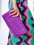 BIZwear Neon Purple Stitch Detail Square Bag