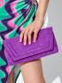 BIZwear Neon Purple Stitch Detail Square Bag