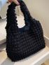 Minimalist Ruched Design Shopper Bag