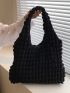 Minimalist Ruched Design Shopper Bag