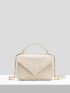 Chevron & Quilted Flap Chain Square Bag