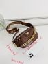 Mini Crocodile Embossed Horse Decor Waist Bag