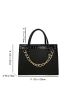 Crocodile Embossed Chain Decor Square Bag