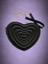 Quilted Heart Shaped Chain Novelty Bag