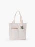 Minimalist Pocket Canvas Shopper Bag