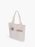 Minimalist Pocket Canvas Shopper Bag