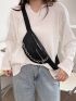 Chain Decor Zipper Fanny Pack