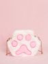 Kawaii Cartoon Paw Design Fluffy Chain Novelty Bag