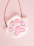 Kawaii Cartoon Paw Design Fluffy Chain Novelty Bag