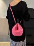 Mini Neon-Pink Top Ring Novelty Bag