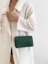 Mini Geometric Quilted Chain Crossbody Bag