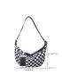 Colorblock Plaid Hobo Bag