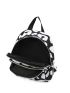 Leopard Print Zipper Front Functional Backpack