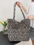 Leopard Pattern Shopper Bag