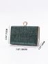 Mini Glitter Design Rhinestone Decor Ruched Bag