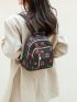 Cherry Graphic Pocket Front Backpack