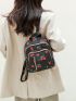 Cherry Graphic Pocket Front Backpack