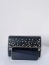 Mini Rhinestone Decor Square Bag