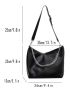 Chain Decor Large Capacity Hobo Bag