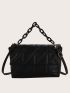 Quilted Chain Decor Flap Square Bag