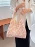 Flower Pattern Shopper Bag