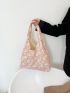 Flower Pattern Shopper Bag