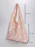 Flower Pattern Shopper Bag