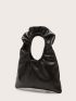 Minimalist Ruched Design Satchel Bag