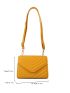 Mini Chevron Quilted Flap Square Bag