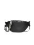 Litchi Embossed Houndstooth Strap Waist Bag