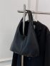 Minimalist Shoulder Tote Bag With Small Pouch