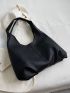 Minimalist Shoulder Tote Bag With Small Pouch