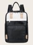 Minimalist Colorblock Functional Backpack