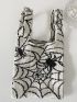 Mini Spider Web Graphic Crochet Bag