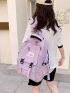 Letter Patch & Release Buckle Decor Functional Backpack