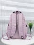 Letter Patch & Release Buckle Decor Functional Backpack