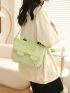 Kawaii Cartoon Frog Design Fluffy Chain Square Bag