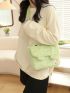 Kawaii Cartoon Frog Design Fluffy Chain Square Bag