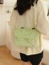 Kawaii Cartoon Frog Design Fluffy Chain Square Bag