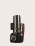 Zipper Phone Bag, Fashion Letter Detail Phone Arm Bag Versatile Shoulder Bag