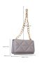 Mini Geometric Embossed Flap Chain Square Bag