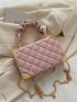 Mini Quilted Bow Decor Box Bag