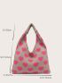 Heart Print Crochet Bag